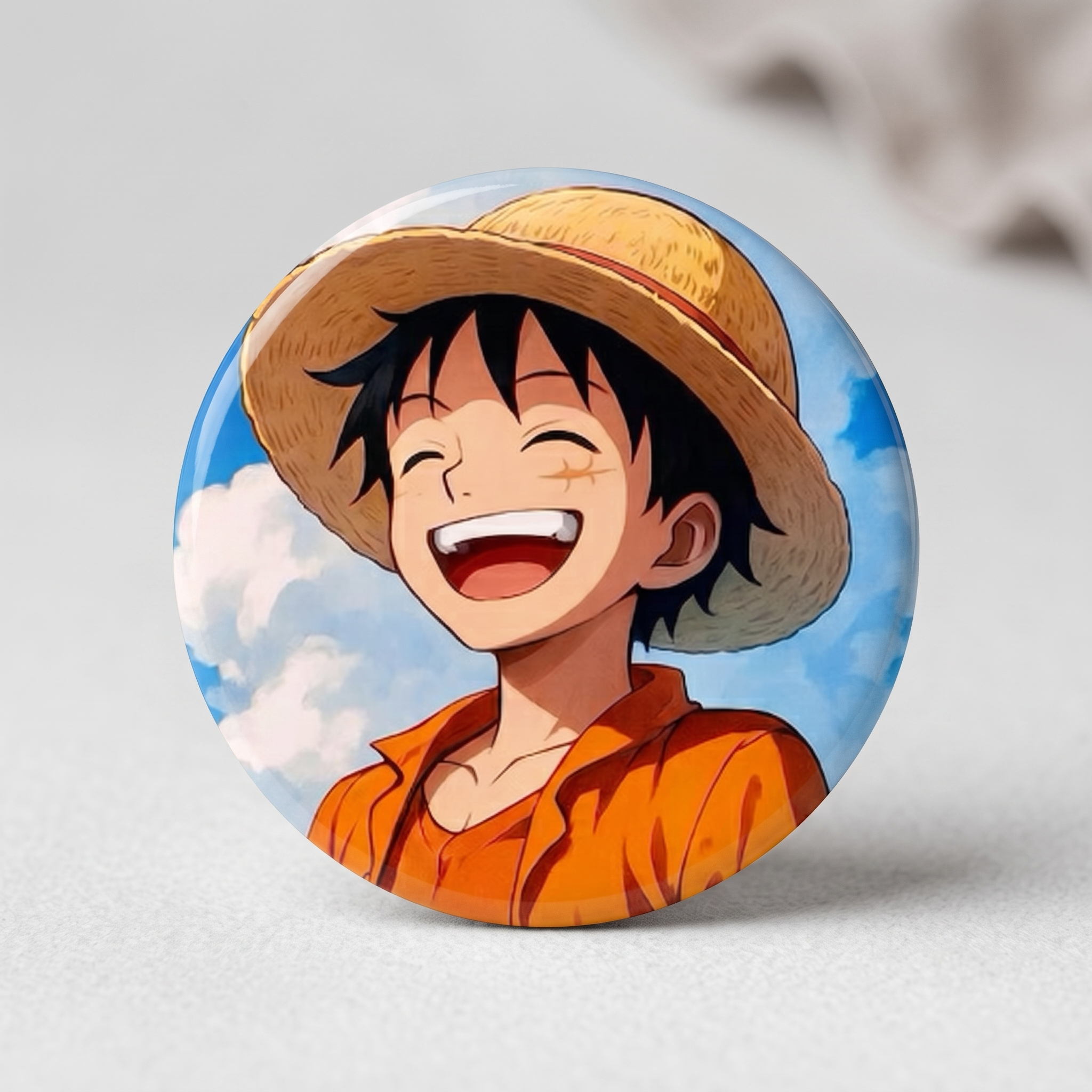 Значка "Мънки Ди Луфи (One Piece)"