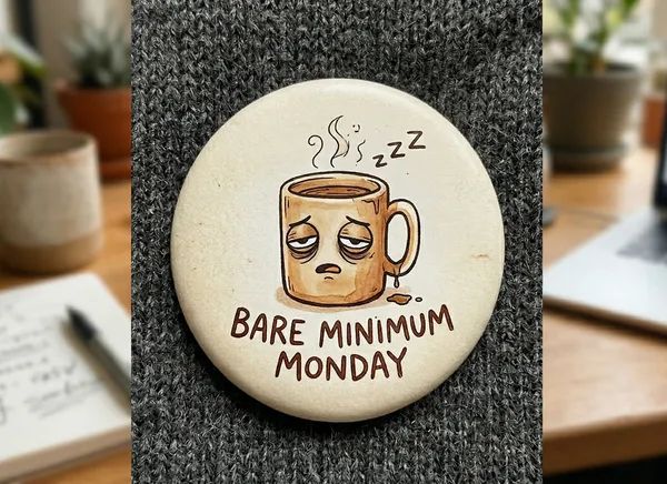 Значка "Bare Minimum Monday"