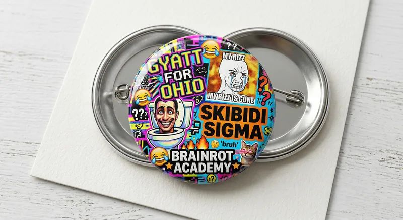 Значка "Скибиди Brainrot Academy"