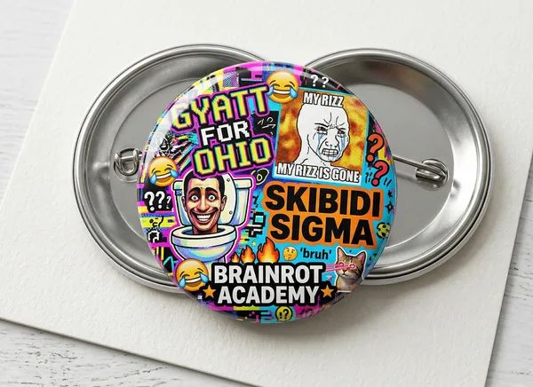 Значка "Скибиди Brainrot Academy"